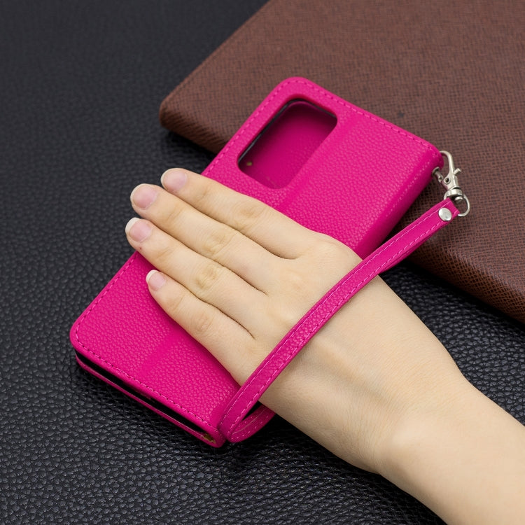 For Huawei P40 Litchi Texture Pure Color Horizontal Flip PU Leather Case with Holder & Card Slots & Wallet & Lanyard