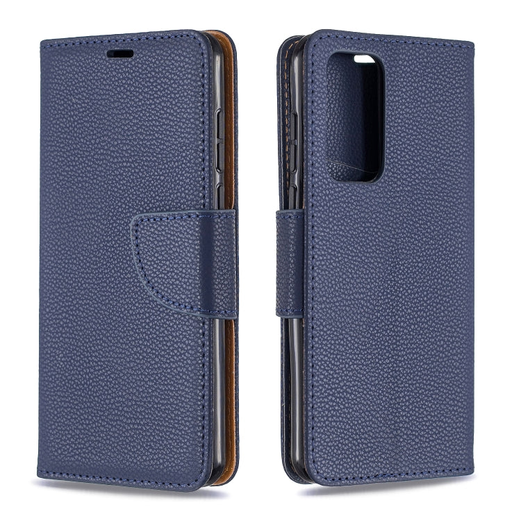 For Huawei P40 Litchi Texture Pure Color Horizontal Flip PU Leather Case with Holder & Card Slots & Wallet & Lanyard