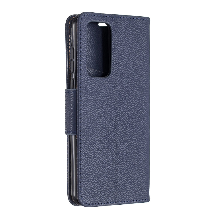 For Huawei P40 Litchi Texture Pure Color Horizontal Flip PU Leather Case with Holder & Card Slots & Wallet & Lanyard