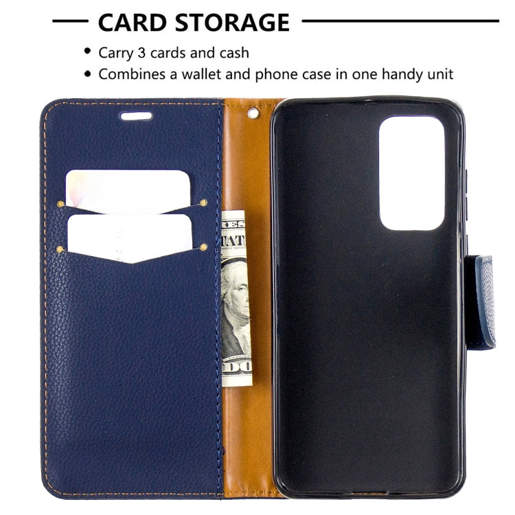For Huawei P40 Litchi Texture Pure Color Horizontal Flip PU Leather Case with Holder & Card Slots & Wallet & Lanyard