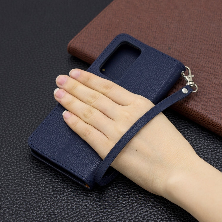 For Huawei P40 Litchi Texture Pure Color Horizontal Flip PU Leather Case with Holder & Card Slots & Wallet & Lanyard