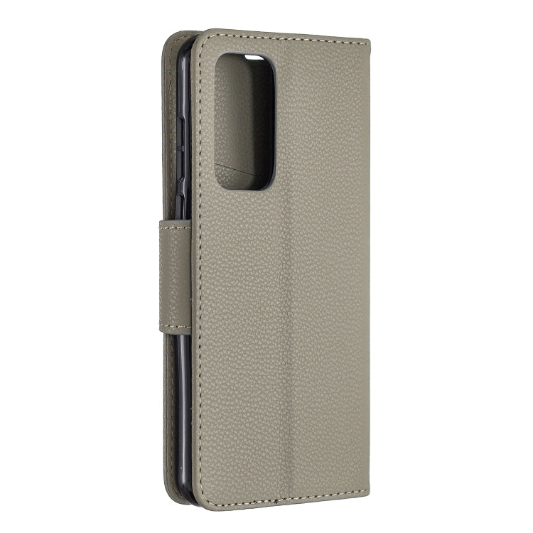 For Huawei P40 Litchi Texture Pure Color Horizontal Flip PU Leather Case with Holder & Card Slots & Wallet & Lanyard