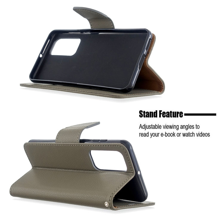 For Huawei P40 Litchi Texture Pure Color Horizontal Flip PU Leather Case with Holder & Card Slots & Wallet & Lanyard