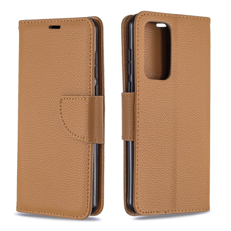 For Huawei P40 Litchi Texture Pure Color Horizontal Flip PU Leather Case with Holder & Card Slots & Wallet & Lanyard