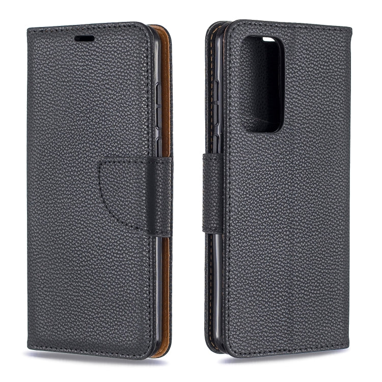 For Huawei P40 Litchi Texture Pure Color Horizontal Flip PU Leather Case with Holder & Card Slots & Wallet & Lanyard