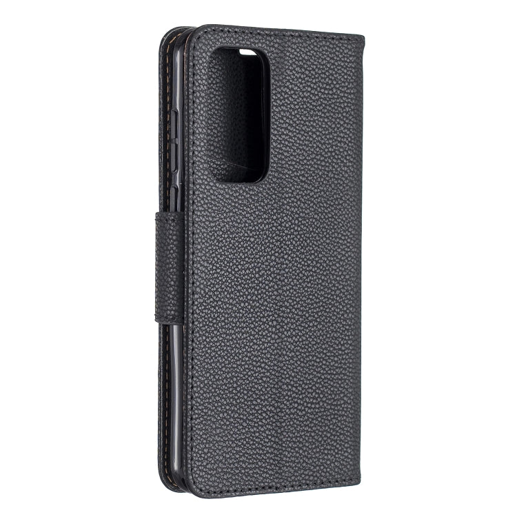 For Huawei P40 Litchi Texture Pure Color Horizontal Flip PU Leather Case with Holder & Card Slots & Wallet & Lanyard