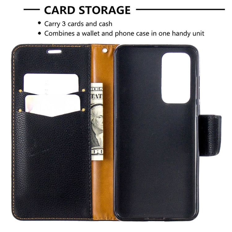For Huawei P40 Litchi Texture Pure Color Horizontal Flip PU Leather Case with Holder & Card Slots & Wallet & Lanyard
