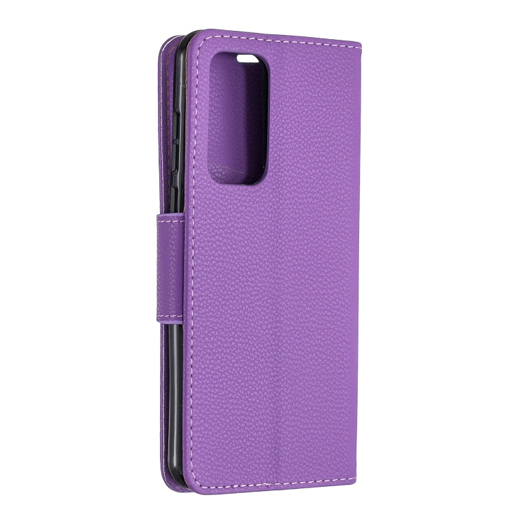 For Huawei P40 Litchi Texture Pure Color Horizontal Flip PU Leather Case with Holder & Card Slots & Wallet & Lanyard