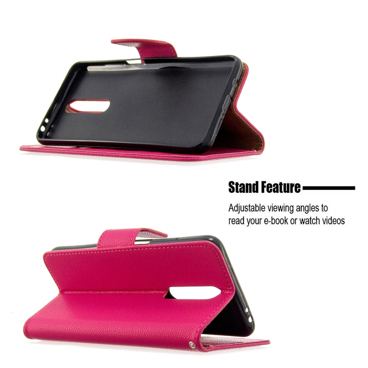 For Galaxy A01 Litchi Texture Pure Color Horizontal Flip PU Leather Case with Holder & Card Slots & Wallet & Lanyard