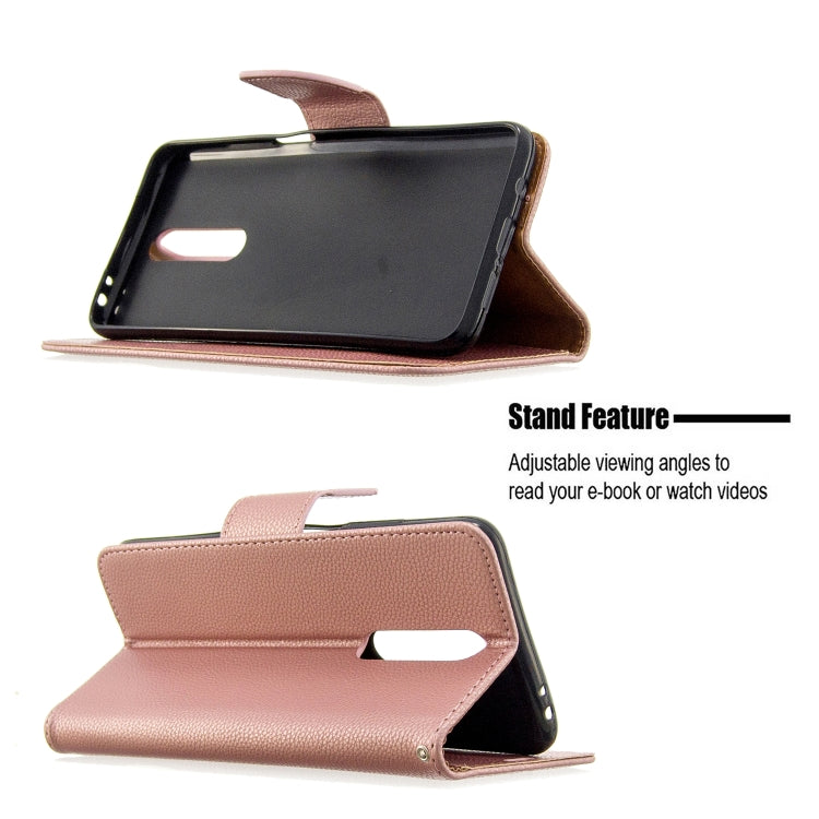For Galaxy A01 Litchi Texture Pure Color Horizontal Flip PU Leather Case with Holder & Card Slots & Wallet & Lanyard
