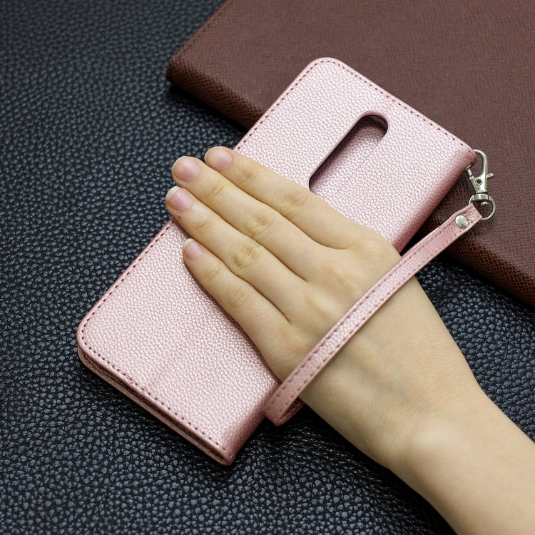 For Galaxy A01 Litchi Texture Pure Color Horizontal Flip PU Leather Case with Holder & Card Slots & Wallet & Lanyard