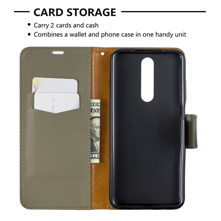 For Galaxy A01 Litchi Texture Pure Color Horizontal Flip PU Leather Case with Holder & Card Slots & Wallet & Lanyard