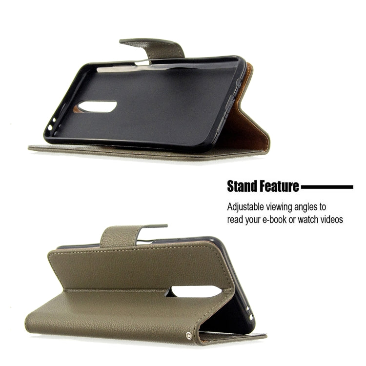 For Galaxy A01 Litchi Texture Pure Color Horizontal Flip PU Leather Case with Holder & Card Slots & Wallet & Lanyard