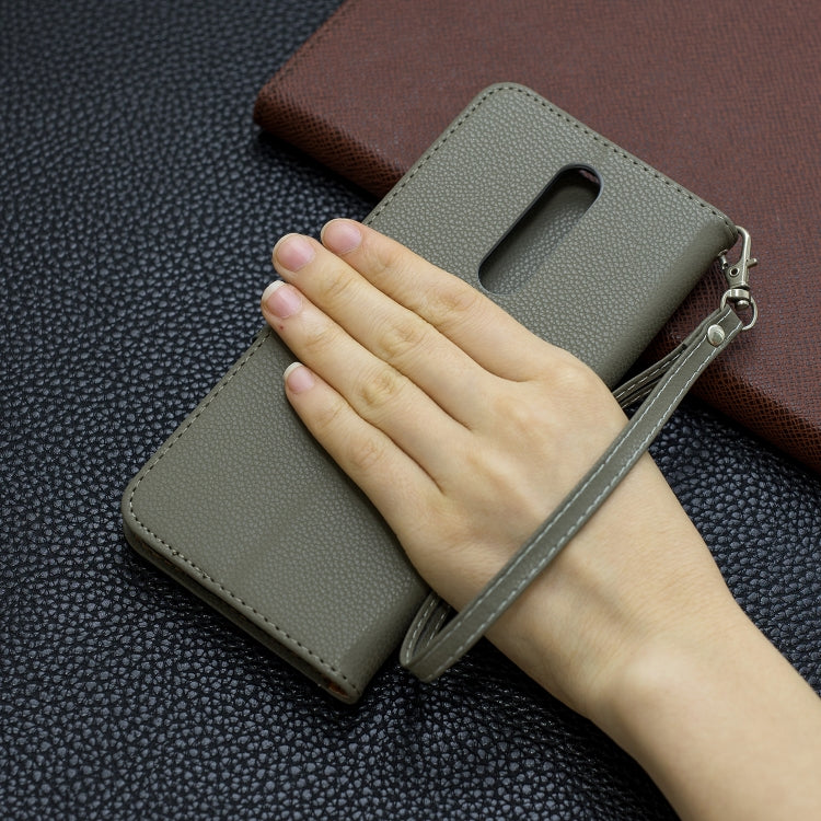 For Galaxy A01 Litchi Texture Pure Color Horizontal Flip PU Leather Case with Holder & Card Slots & Wallet & Lanyard