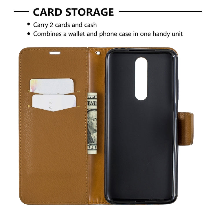 For Galaxy A01 Litchi Texture Pure Color Horizontal Flip PU Leather Case with Holder & Card Slots & Wallet & Lanyard