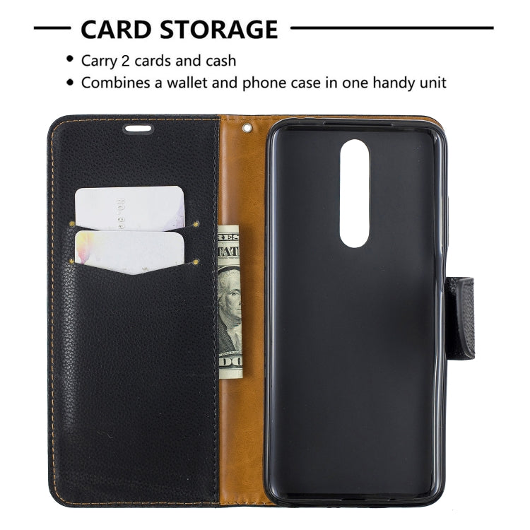 For Galaxy A01 Litchi Texture Pure Color Horizontal Flip PU Leather Case with Holder & Card Slots & Wallet & Lanyard