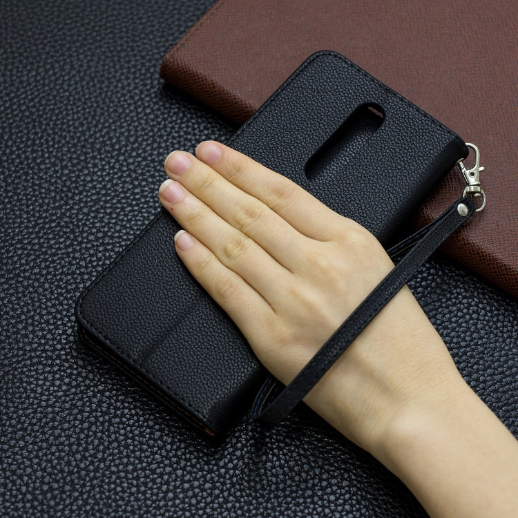 For Galaxy A01 Litchi Texture Pure Color Horizontal Flip PU Leather Case with Holder & Card Slots & Wallet & Lanyard