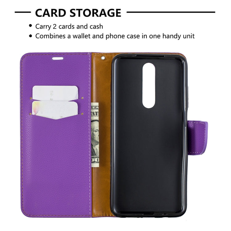 For Galaxy A01 Litchi Texture Pure Color Horizontal Flip PU Leather Case with Holder & Card Slots & Wallet & Lanyard