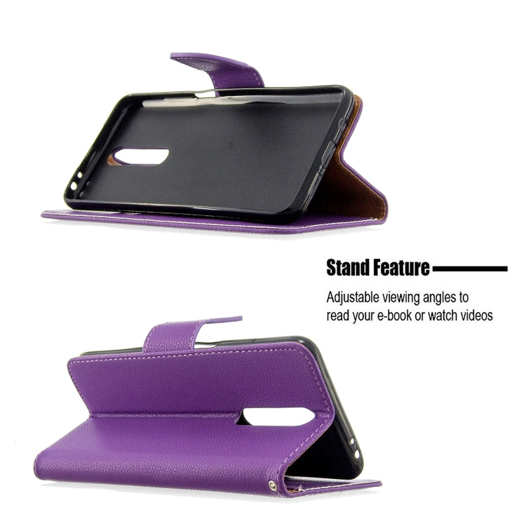 For Galaxy A01 Litchi Texture Pure Color Horizontal Flip PU Leather Case with Holder & Card Slots & Wallet & Lanyard