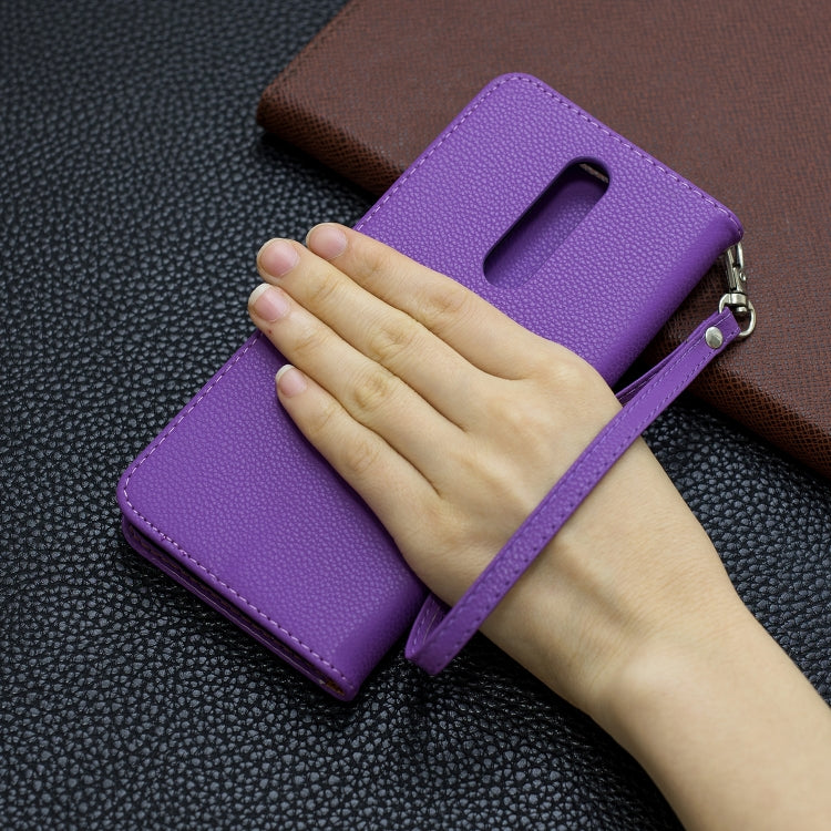 For Galaxy A01 Litchi Texture Pure Color Horizontal Flip PU Leather Case with Holder & Card Slots & Wallet & Lanyard