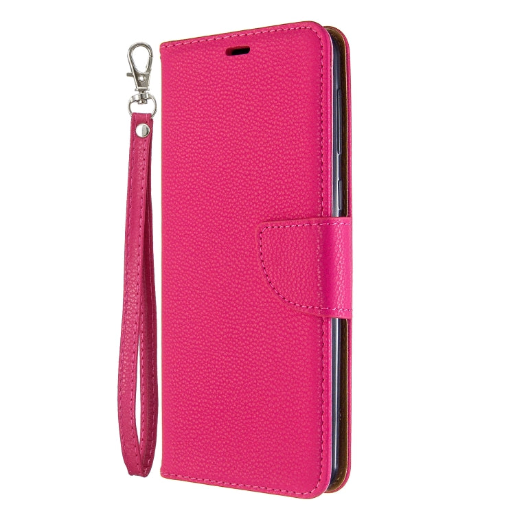 For Galaxy A21 Litchi Texture Pure Color Horizontal Flip PU Leather Case with Holder & Card Slots & Wallet & Lanyard