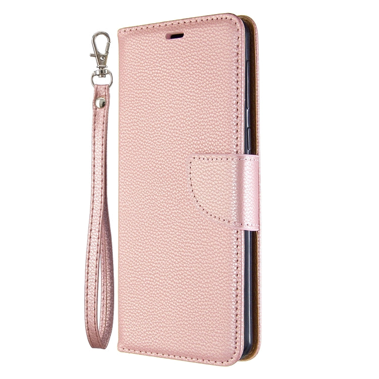 For Galaxy A21 Litchi Texture Pure Color Horizontal Flip PU Leather Case with Holder & Card Slots & Wallet & Lanyard
