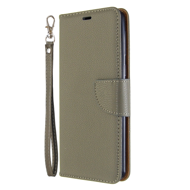 For Galaxy A21 Litchi Texture Pure Color Horizontal Flip PU Leather Case with Holder & Card Slots & Wallet & Lanyard
