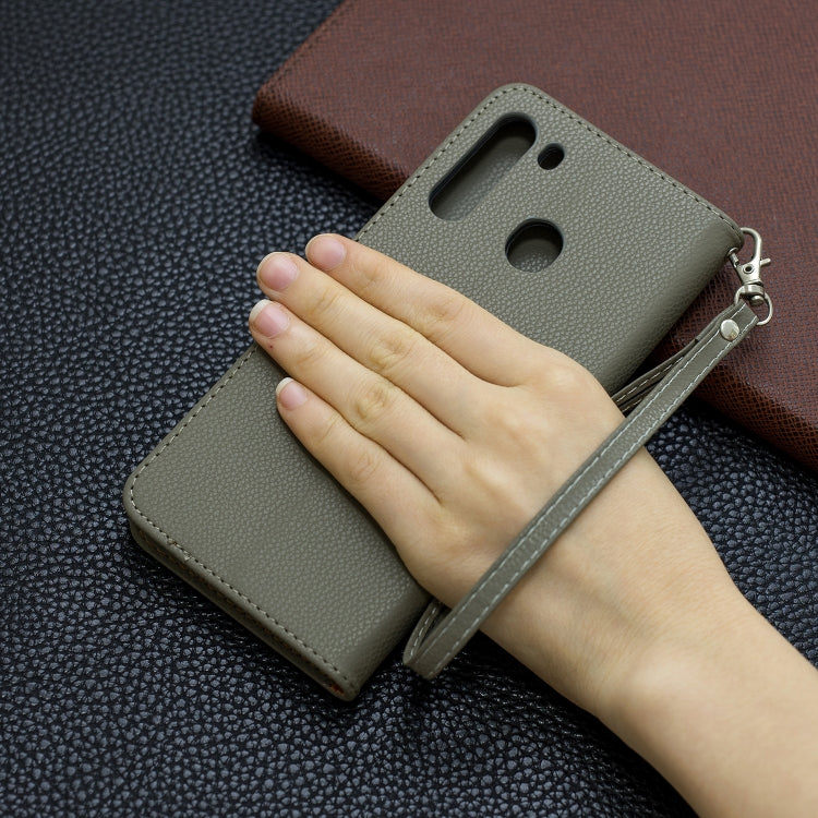For Galaxy A21 Litchi Texture Pure Color Horizontal Flip PU Leather Case with Holder & Card Slots & Wallet & Lanyard