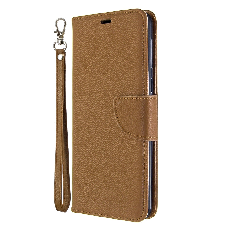 For Galaxy A21 Litchi Texture Pure Color Horizontal Flip PU Leather Case with Holder & Card Slots & Wallet & Lanyard