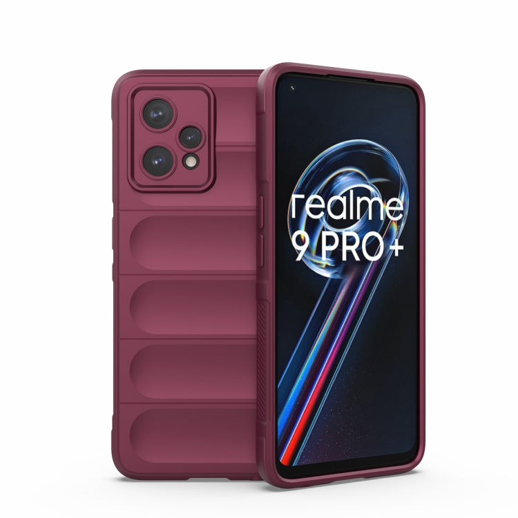 For OPPO Realme 9 Pro+ Magic Shield TPU + Flannel Phone Case