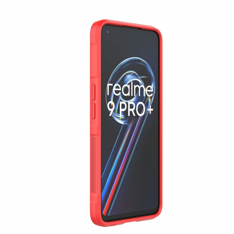 For OPPO Realme 9 Pro+ Magic Shield TPU + Flannel Phone Case