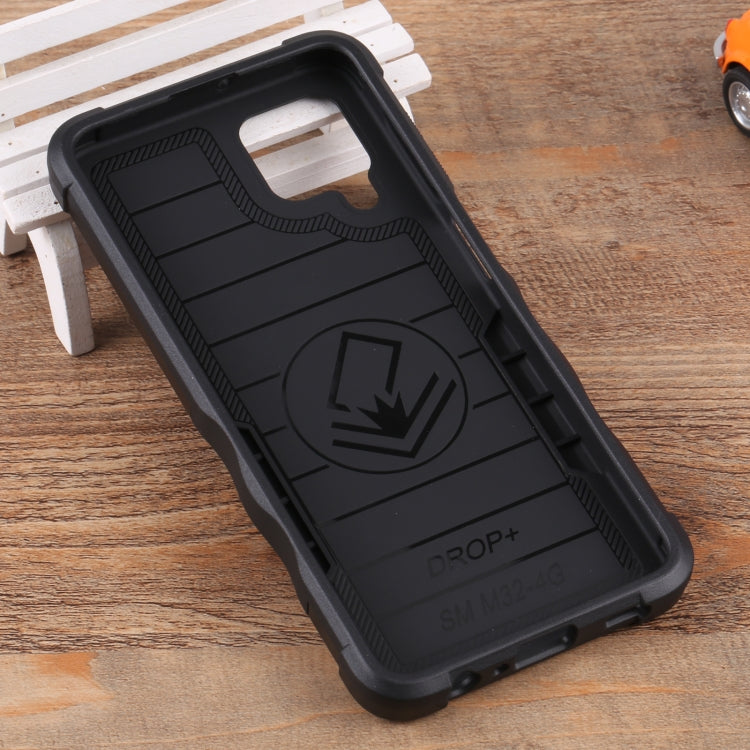 For Samsung Galaxy M32 / M22 / M21 Ring Holder Non-slip Armor Phone Case