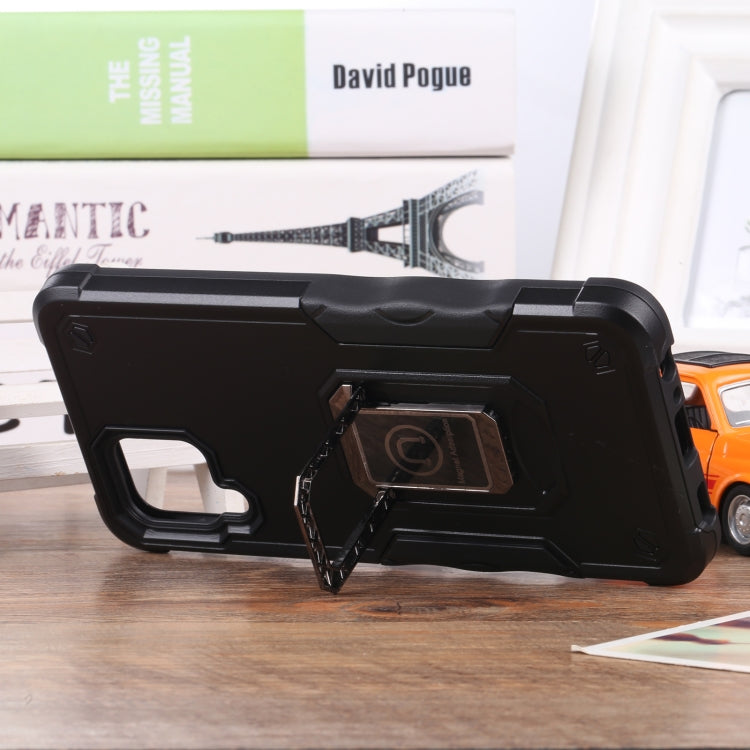 For Samsung Galaxy M32 / M22 / M21 Ring Holder Non-slip Armor Phone Case