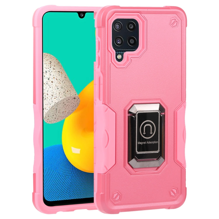 For Samsung Galaxy M32 / M22 / M21 Ring Holder Non-slip Armor Phone Case