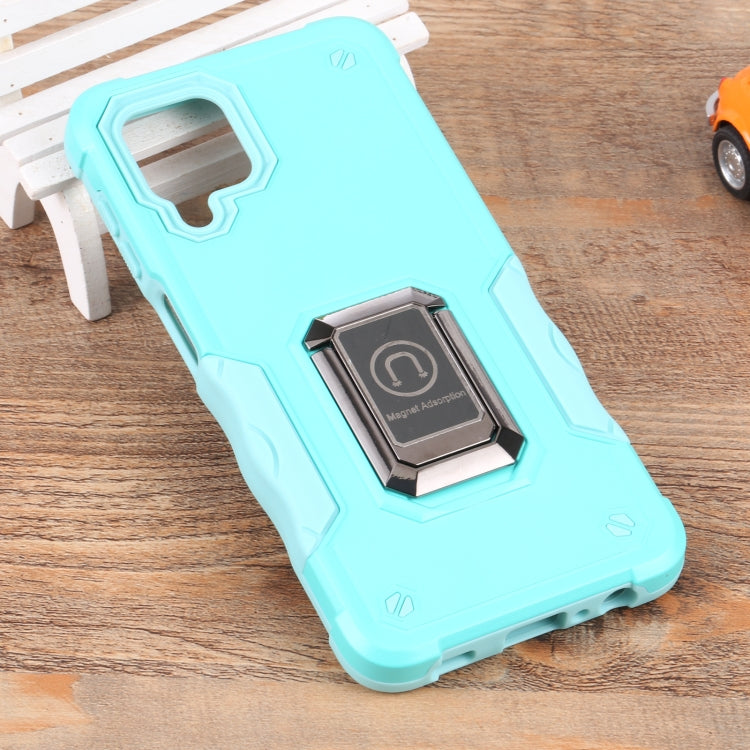 For Samsung Galaxy M32 / M22 / M21 Ring Holder Non-slip Armor Phone Case