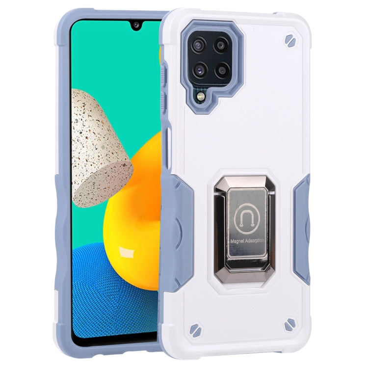 For Samsung Galaxy M32 / M22 / M21 Ring Holder Non-slip Armor Phone Case