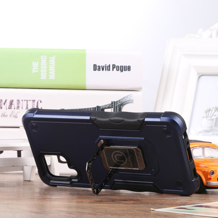 For Samsung Galaxy M32 / M22 / M21 Ring Holder Non-slip Armor Phone Case