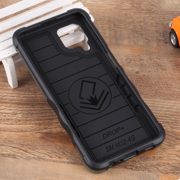 For Samsung Galaxy M32 / M22 / M21 Ring Holder Non-slip Armor Phone Case