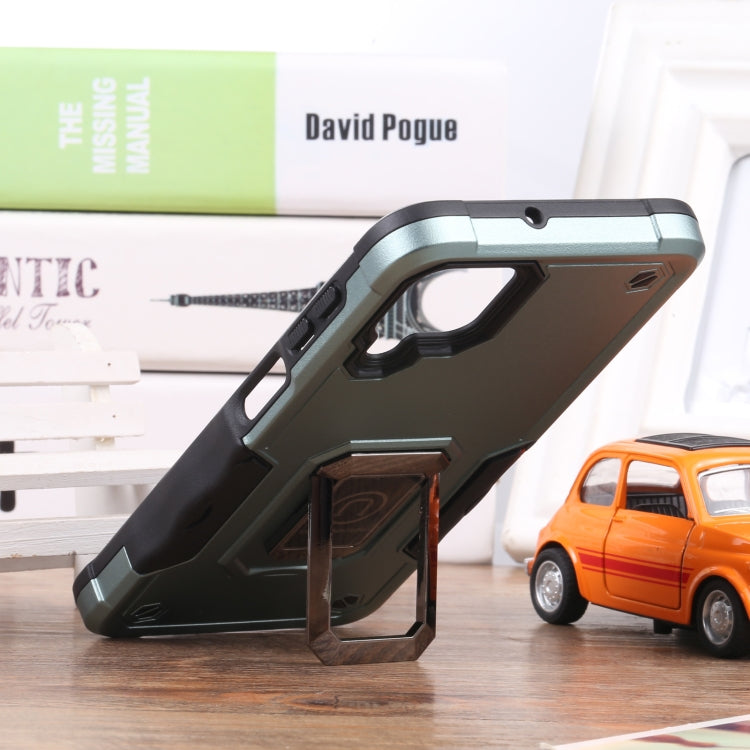 For Samsung Galaxy M32 / M22 / M21 Ring Holder Non-slip Armor Phone Case