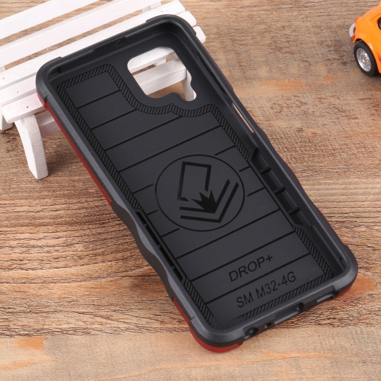 For Samsung Galaxy M32 / M22 / M21 Ring Holder Non-slip Armor Phone Case