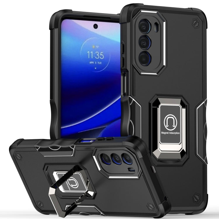 For Motorola Moto G52 Ring Holder Non-slip Armor Phone Case