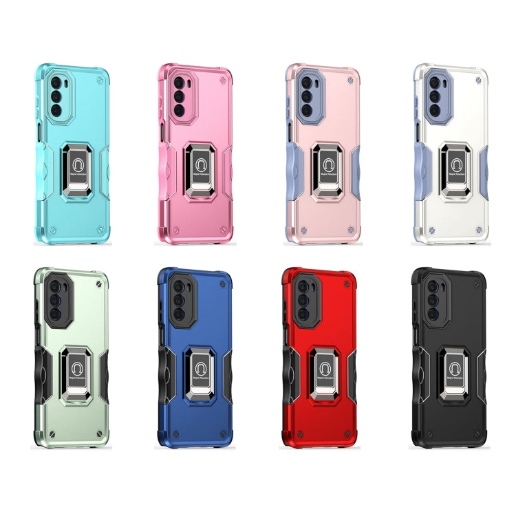 For Motorola Moto G52 Ring Holder Non-slip Armor Phone Case