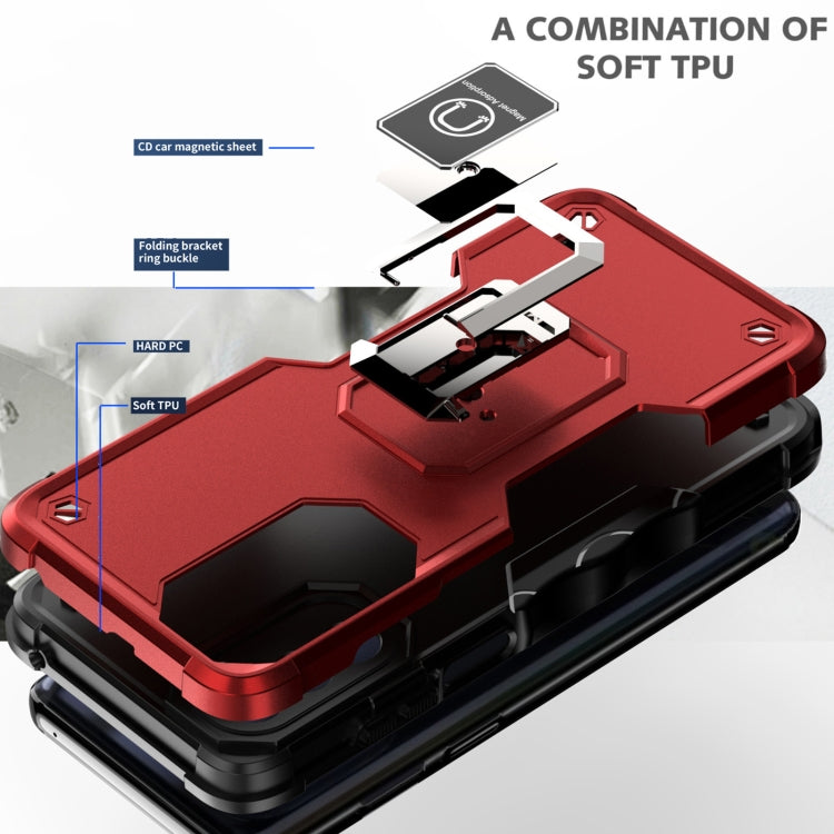 For Motorola Moto G52 Ring Holder Non-slip Armor Phone Case