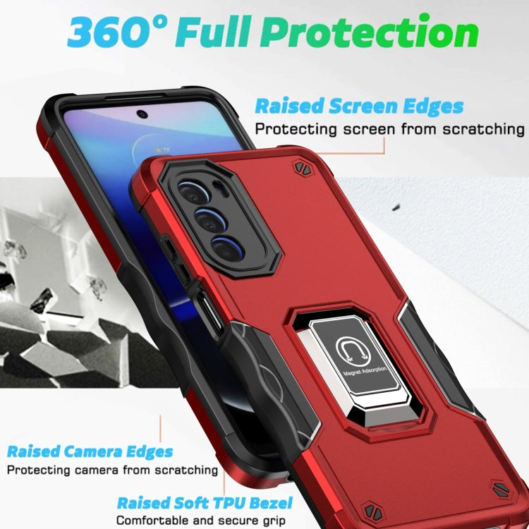 For Motorola Moto G52 Ring Holder Non-slip Armor Phone Case