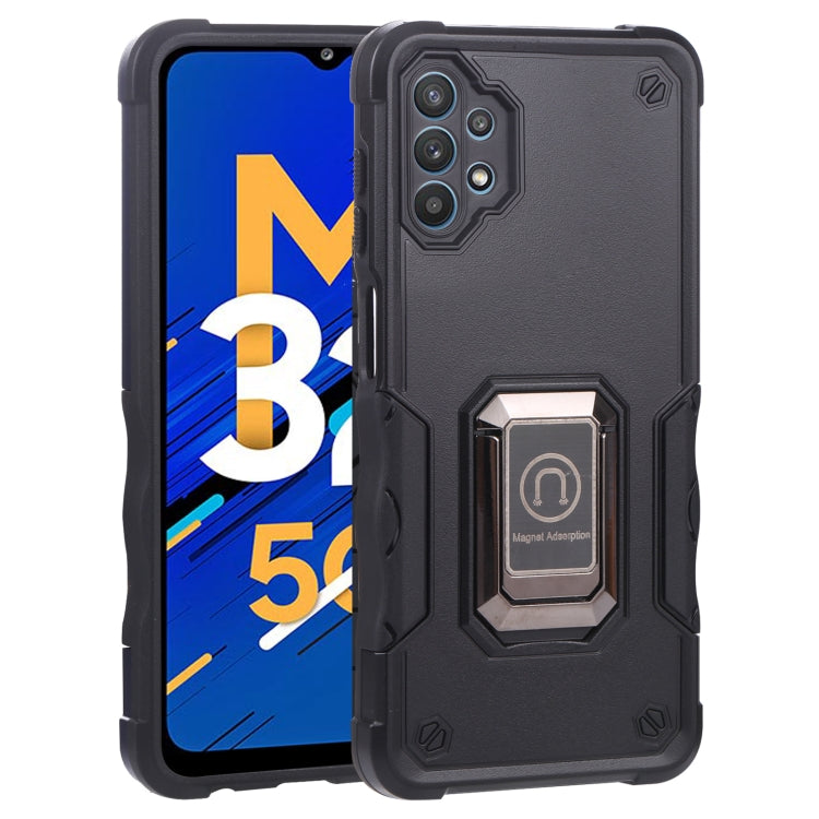 For Samsung Galaxy M32 5G Ring Holder Non-slip Armor Phone Case
