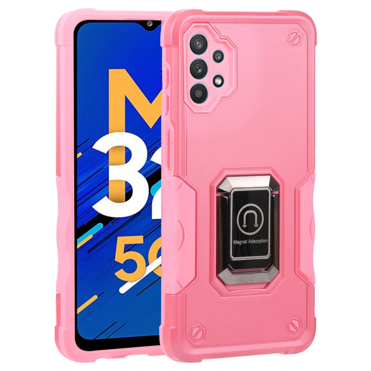 For Samsung Galaxy M32 5G Ring Holder Non-slip Armor Phone Case