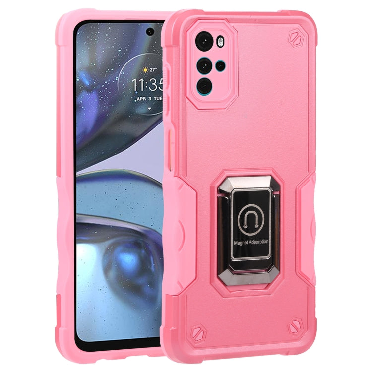 For Motorola Moto G22 5G Ring Holder Non-slip Armor Phone Case