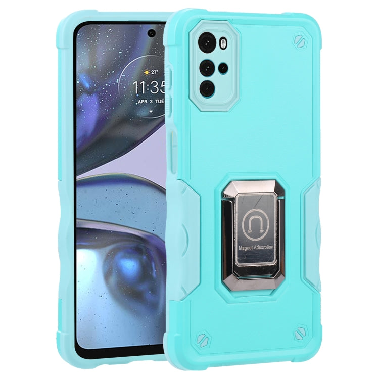 For Motorola Moto G22 5G Ring Holder Non-slip Armor Phone Case