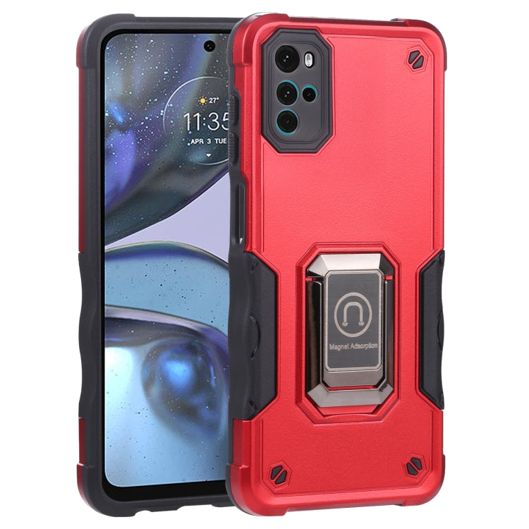 For Motorola Moto G22 5G Ring Holder Non-slip Armor Phone Case