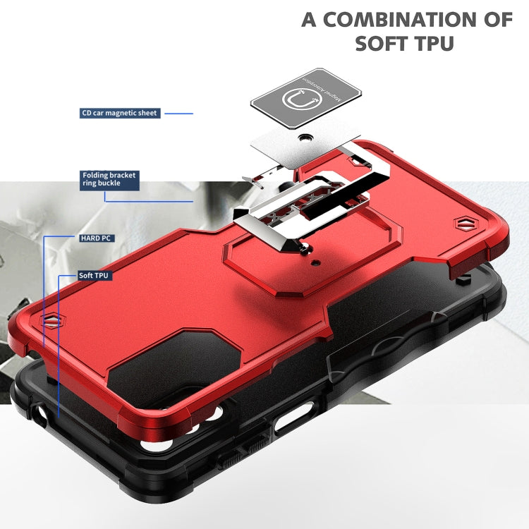For Motorola Moto G22 5G Ring Holder Non-slip Armor Phone Case